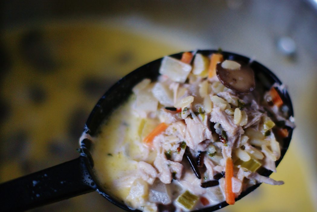 Rustic Creamy Wild Rice and Chicken Portobello Soup Southern Discourse