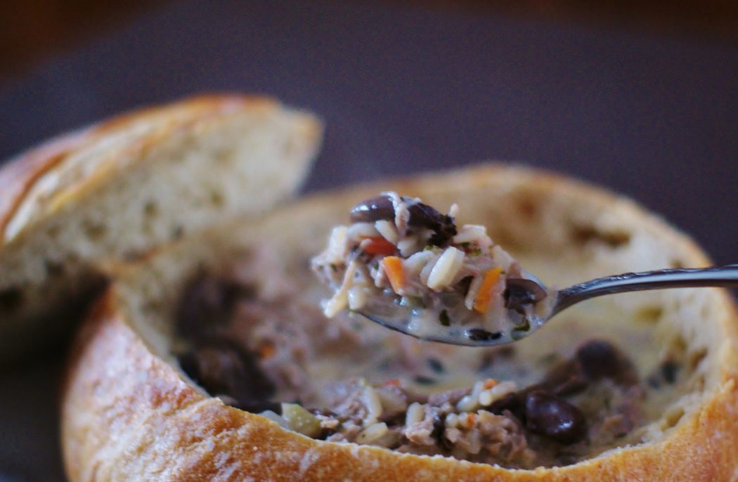 Rustic Creamy Wild Rice and Chicken Portobello Soup Southern Discourse