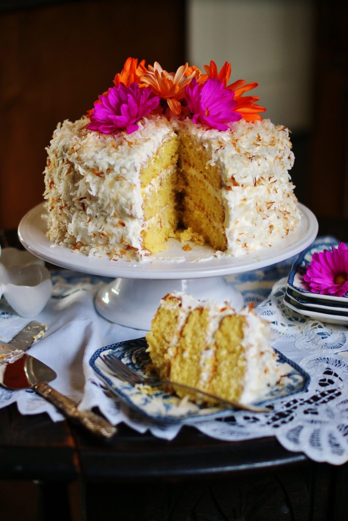 Old Fashioned Coconut Sour Cream Ice Box Cake-image