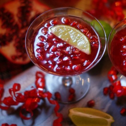Pomegranate Punch, a festive holiday drink.