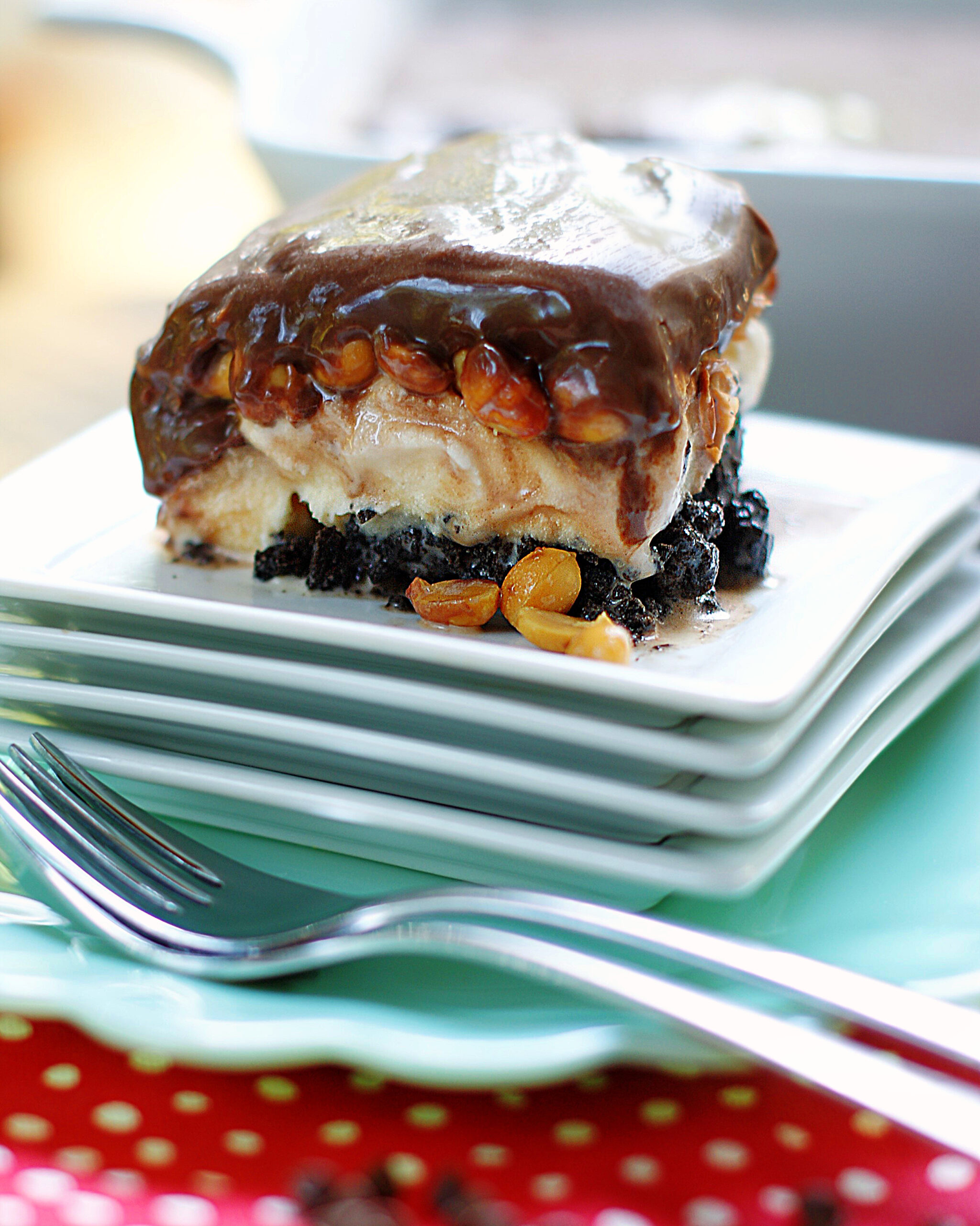 A last look at a serving of the Buster Bar Ice Cream Dessert.