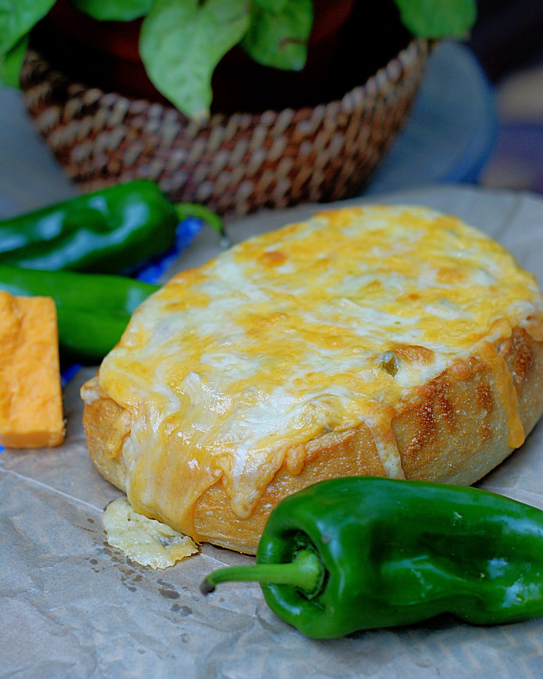 Green Chile Chicken Stuffed Bread Southern Discourse
