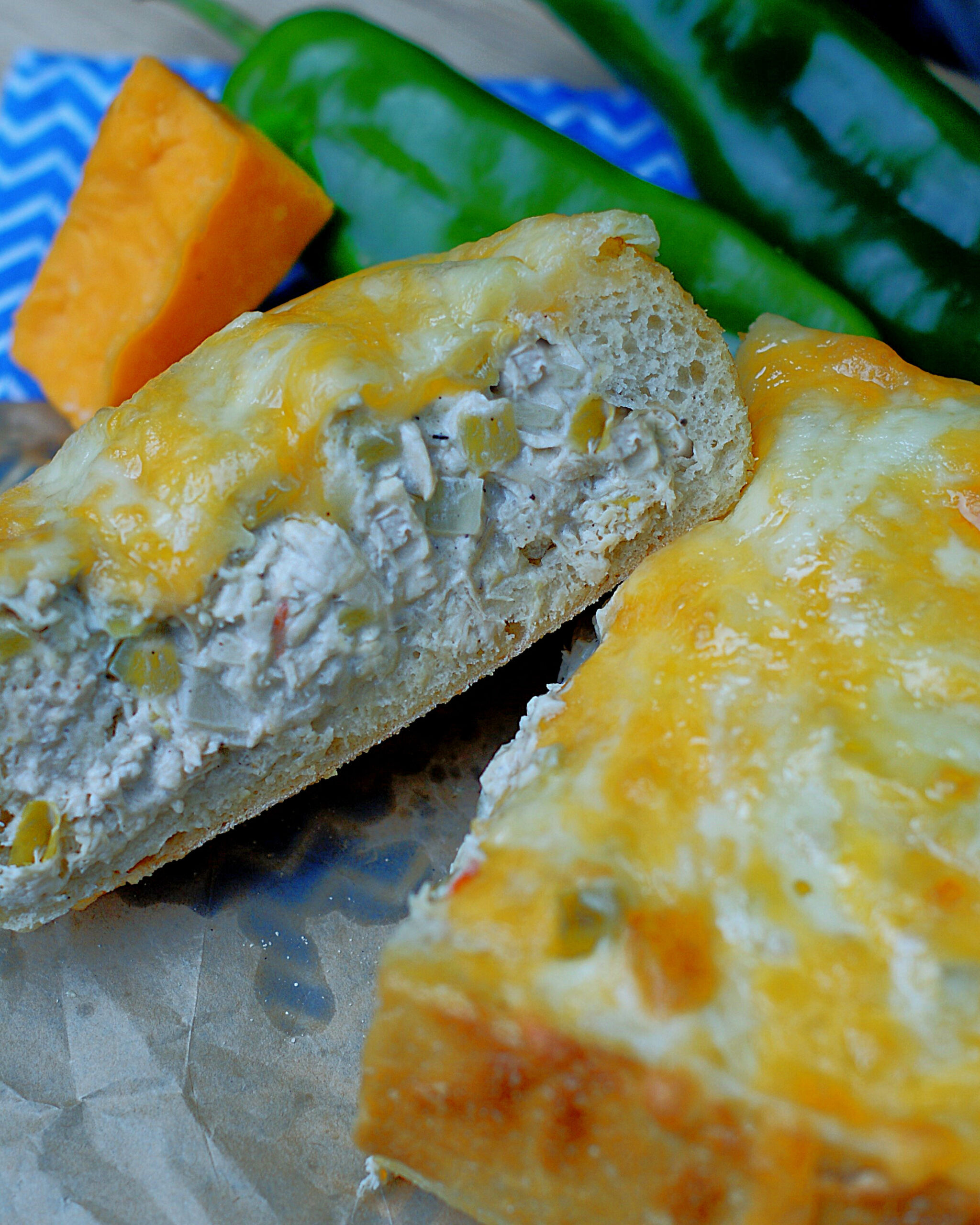 Green Chile Cheese bread upclose