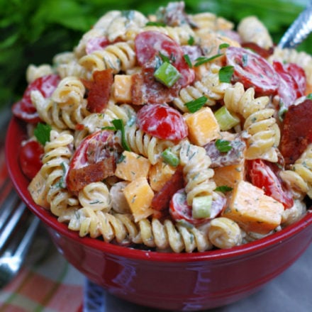 Easy, Creamy Bacon Salad with Homemade Ranch