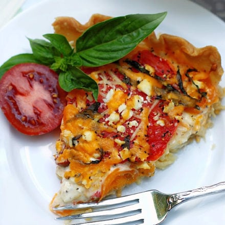 A slice of Heirloom Tomato Pie