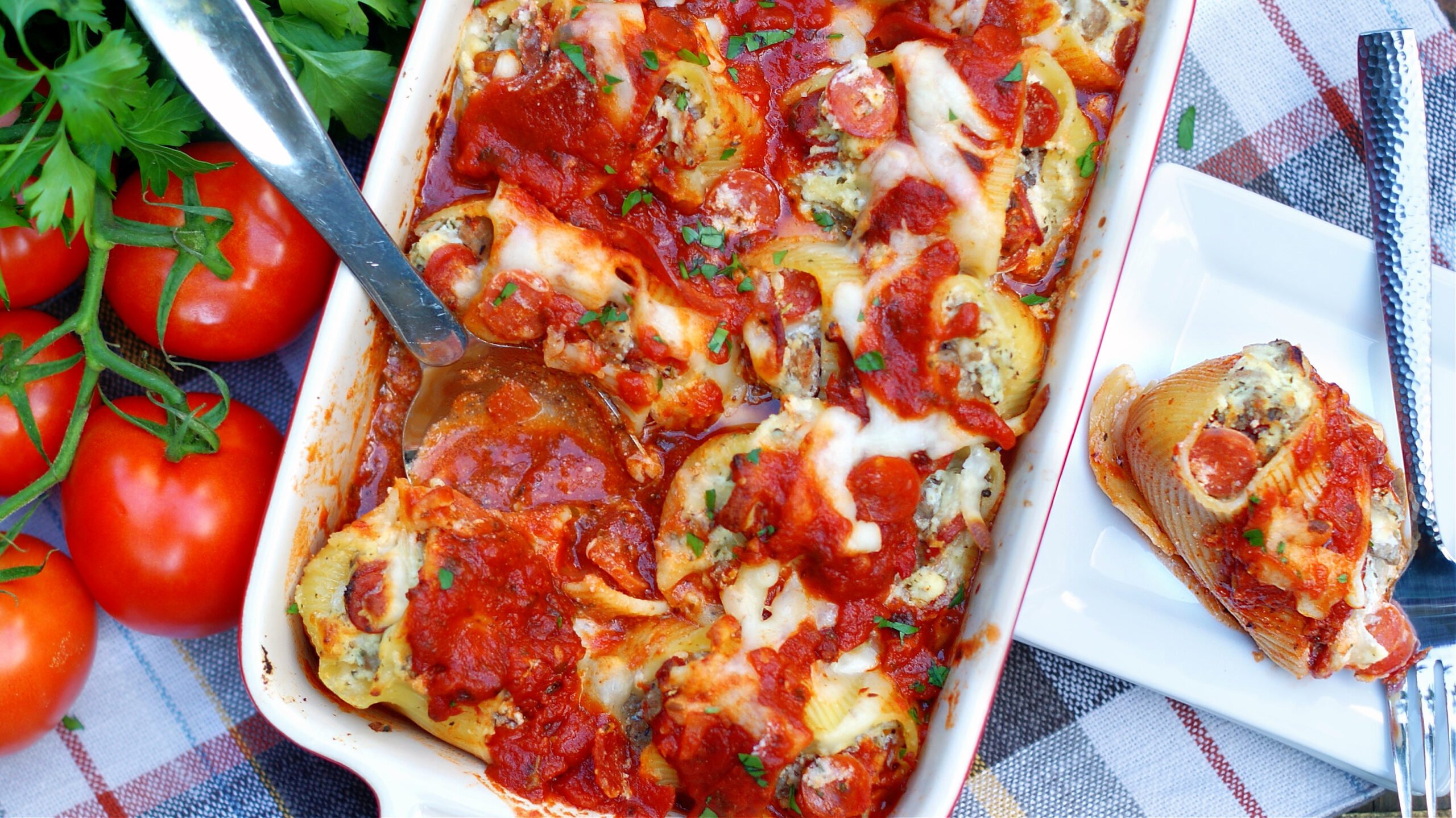 Pizza Stuffed Pasta Shells - Southern Discourse