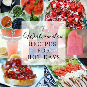 Watermelon recipes title collage