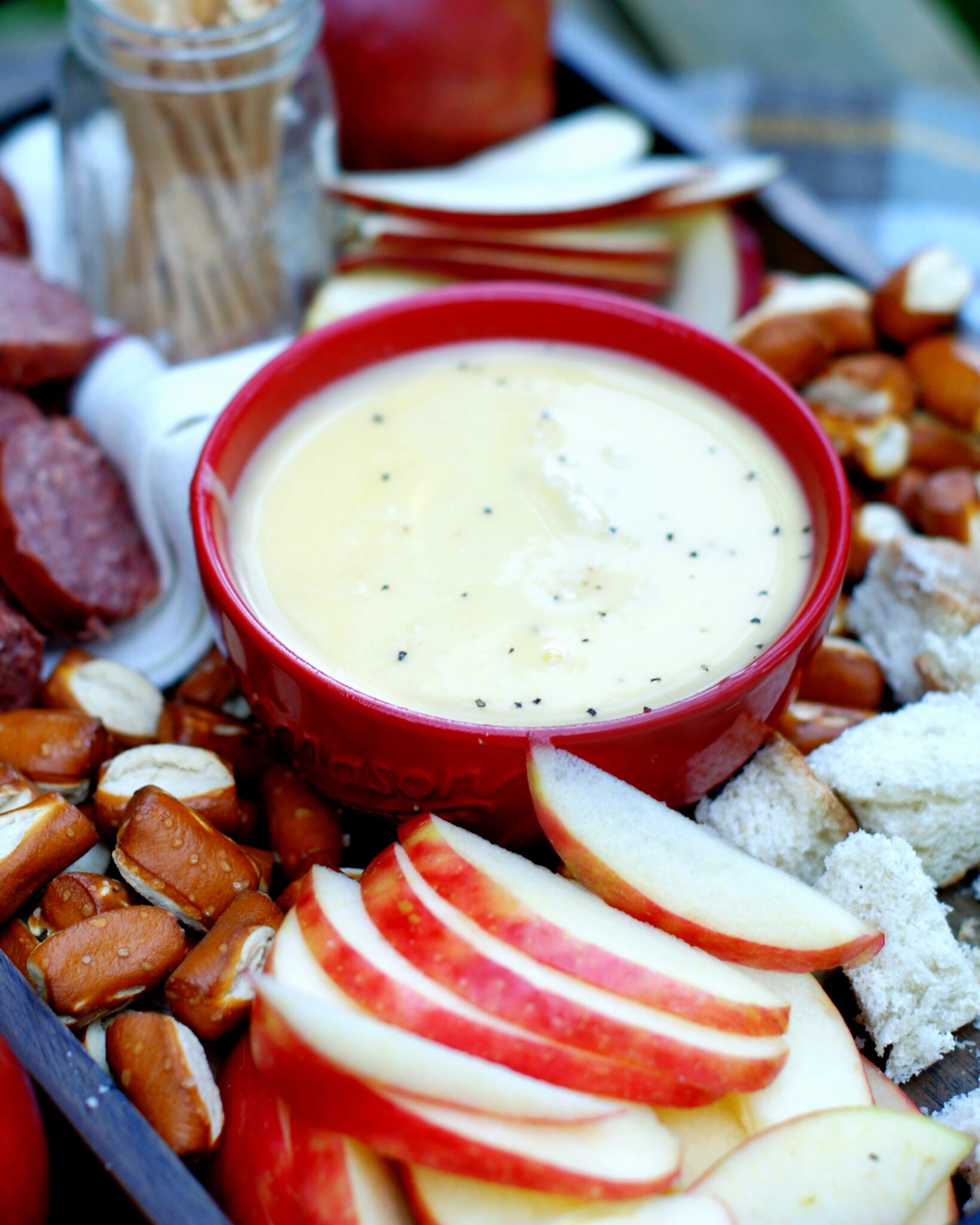 Fall Apple Cider Cheese Fondue Southern Discourse