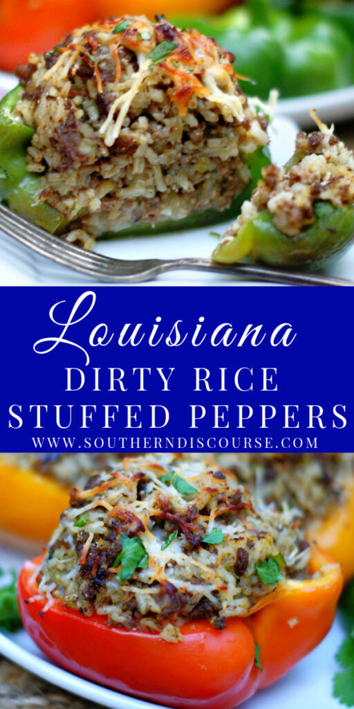 Louisiana Dirty Rice Stuffed Peppers Southern Discourse