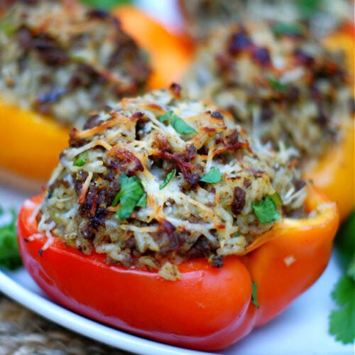 Louisiana Dirty Rice Stuffed Peppers Southern Discourse