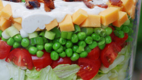 Classic 7 Layer Pea Salad