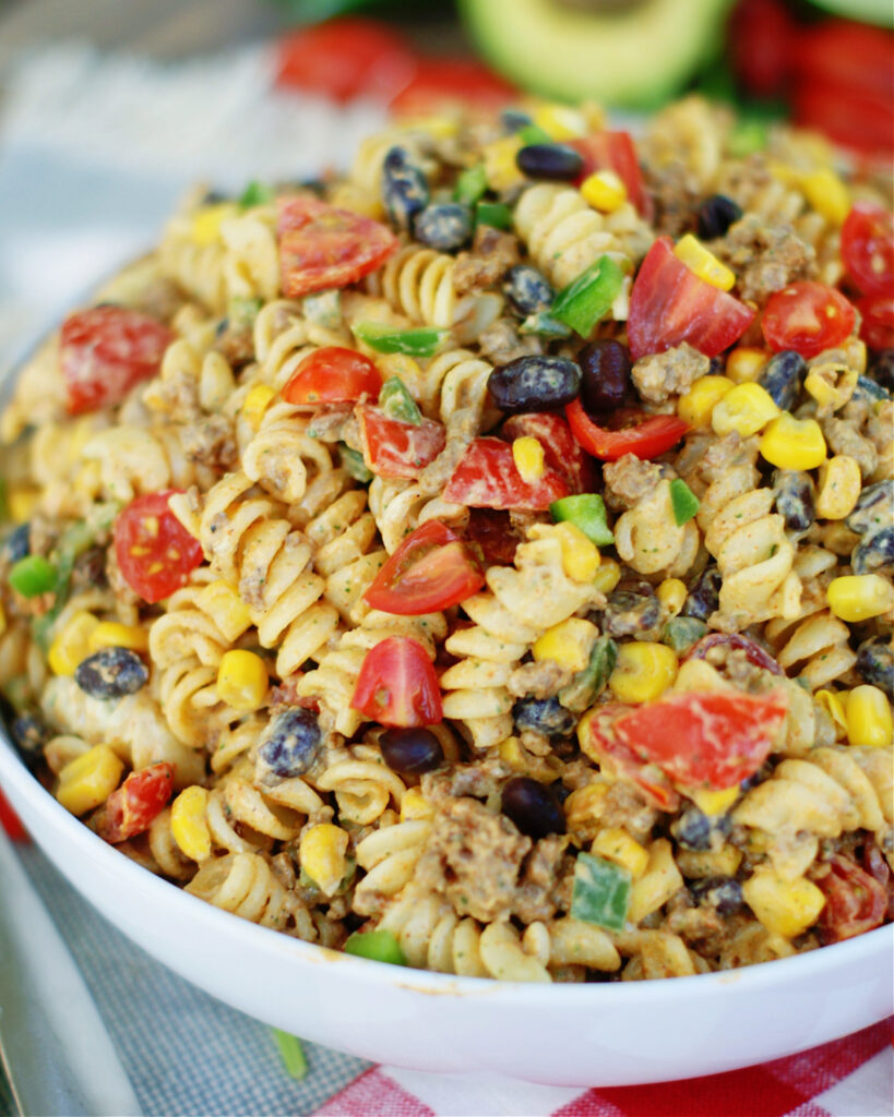 Monday Menu 109 King Ranch Chicken & Taco Pasta Salad Southern Discourse