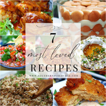 Top reader favorite recipes. Recipes our top fans love and make again and again! From new recipes like Southern Banana Pudding from scratch to old favorites like Louisiana Dirty Rice, salsa, whipped feta, salmon patties, spaghetti stuffed garlic bread. photo collage.