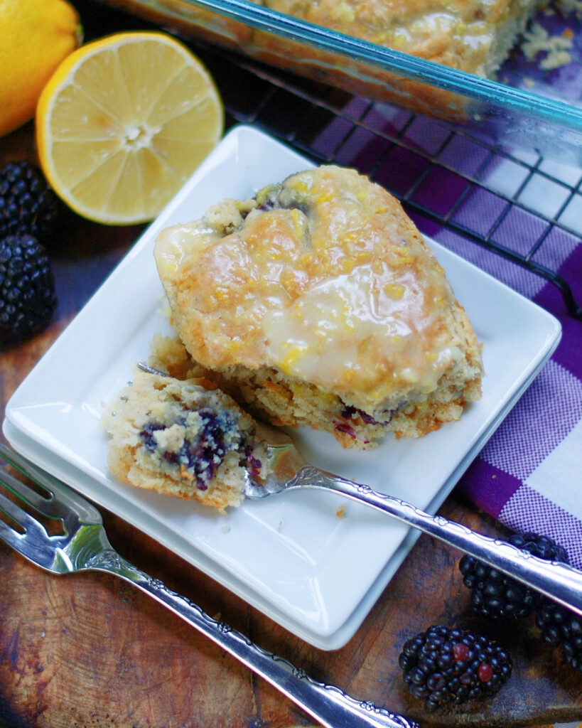 Blackberry Buttermilk Biscuits with Lemon Glaze Southern Discourse
