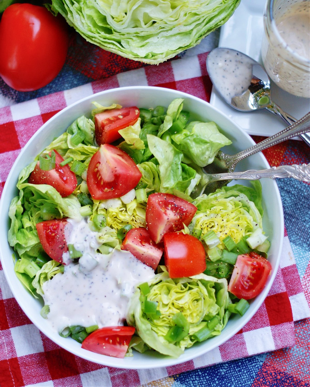 Green Salad with Creamy Mayo Vinaigrette Southern Discourse