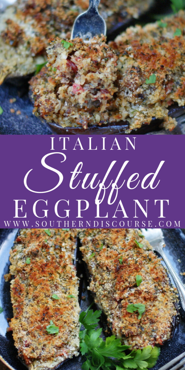 Italian Stuffed Eggplant with Sausage & Rice Southern Discourse