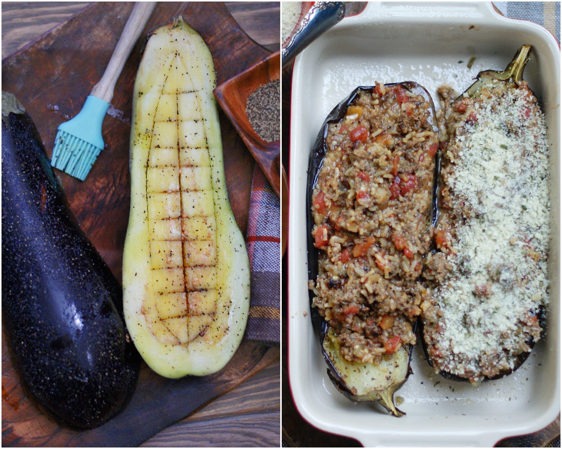 Italian Stuffed Eggplant with Sausage & Rice Southern Discourse
