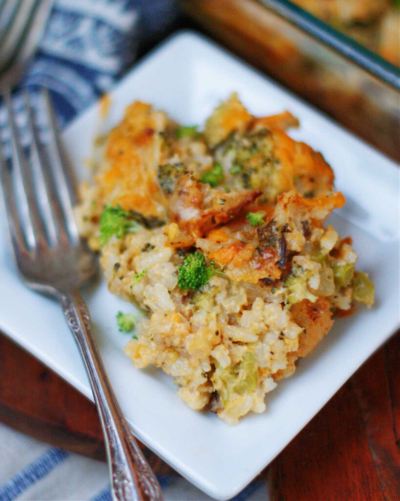 Cheesy Broccoli Rice Casserole (no canned soup) Southern Discourse