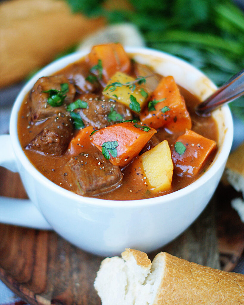 Homemade Beef Stew with Sweet Potatoes Southern Discourse