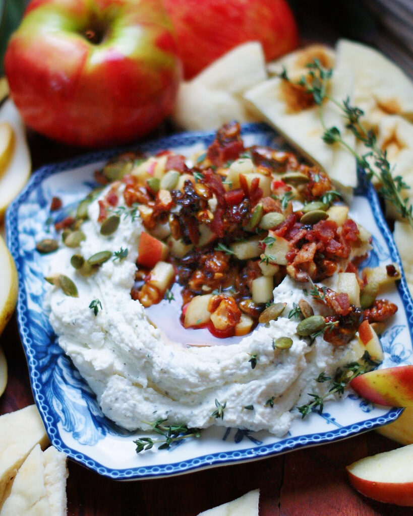 Whipped Feta Dip with Apples, Honey & Walnuts Southern Discourse
