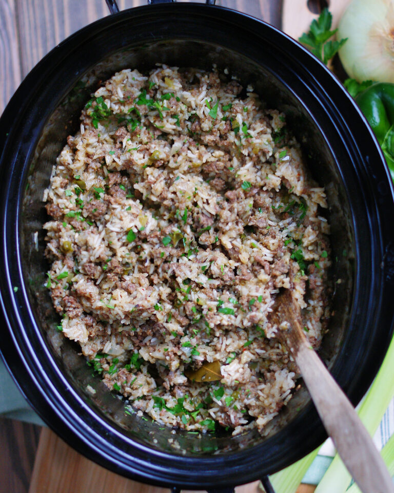 Easy Crock Pot Dirty Rice - Southern Discourse