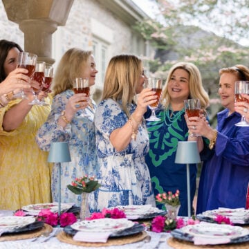 A group of women gathered for a nostaligic church-style southern potluck.