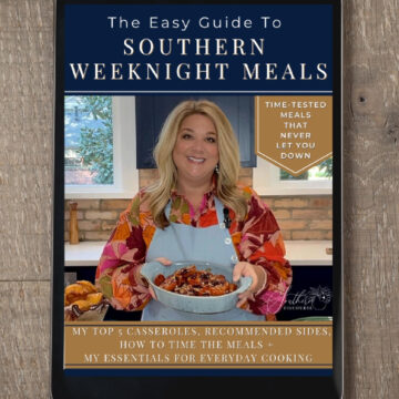 The title cover for the ebook The Easy Guide to Southern Weeknight Meals.