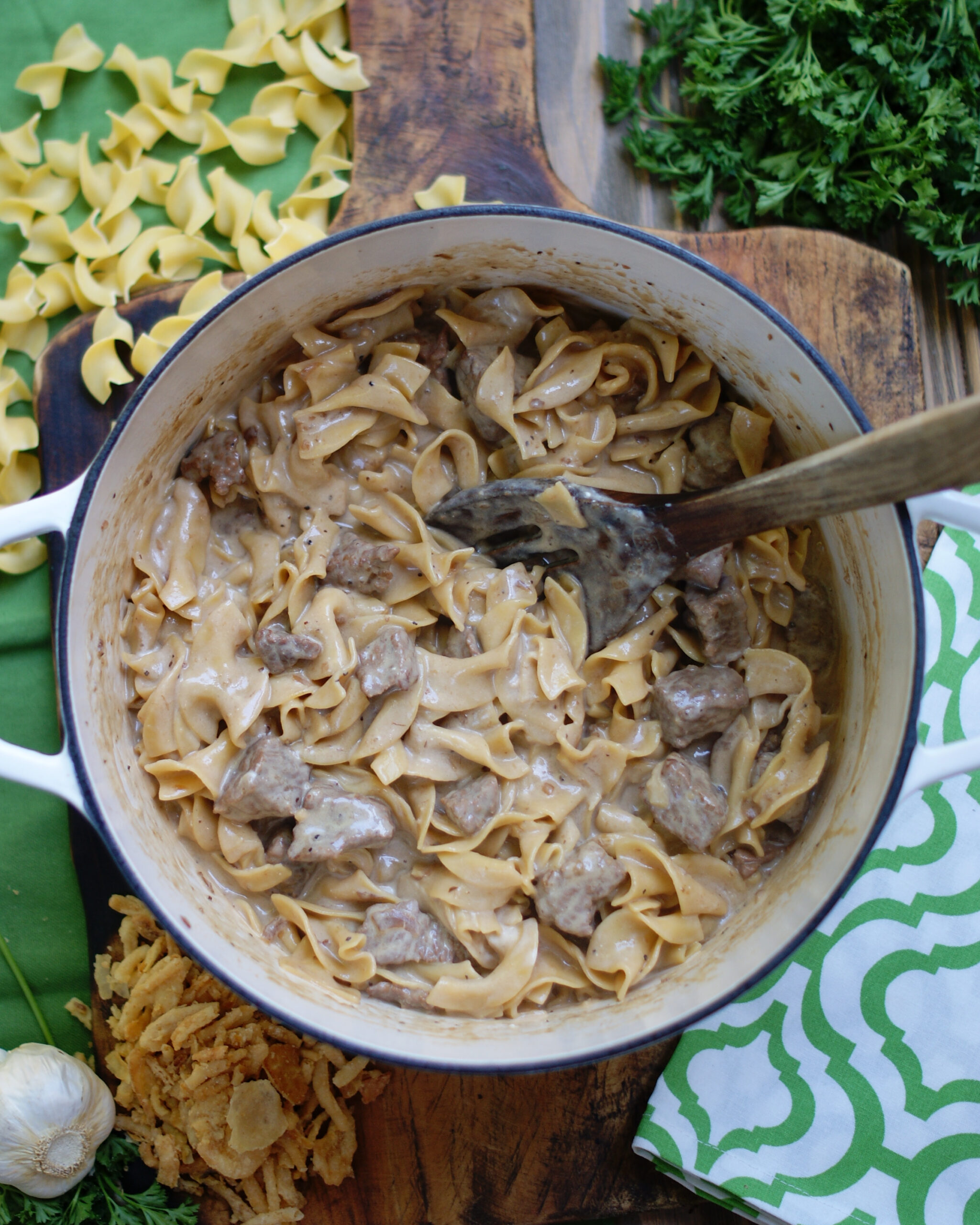 Easy French Onion Beef & Noodles - Southern Discourse
