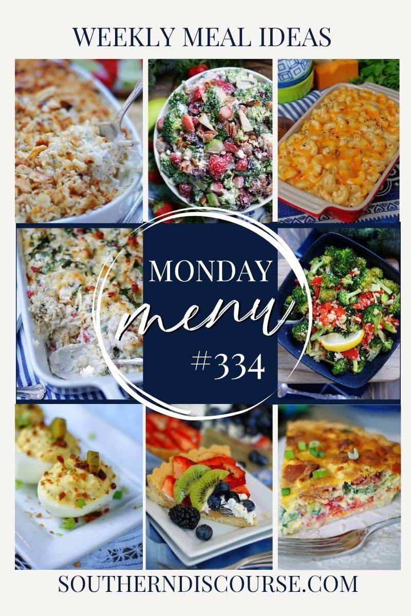 8 recipes featured in this week's meal ideas shown in a grid.